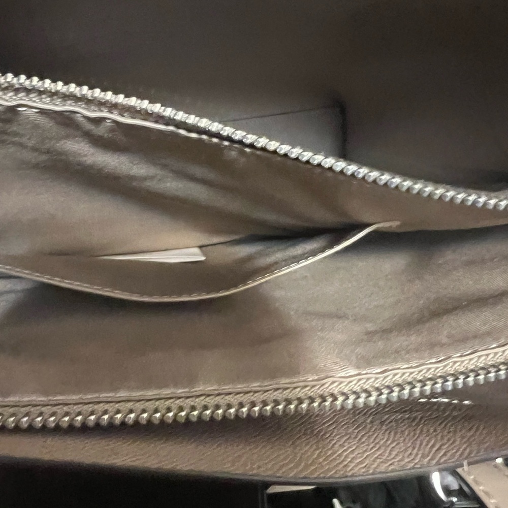 Coach Mollie Tote Light Beige Croc-Embossed Tote - Picture 5 of 12